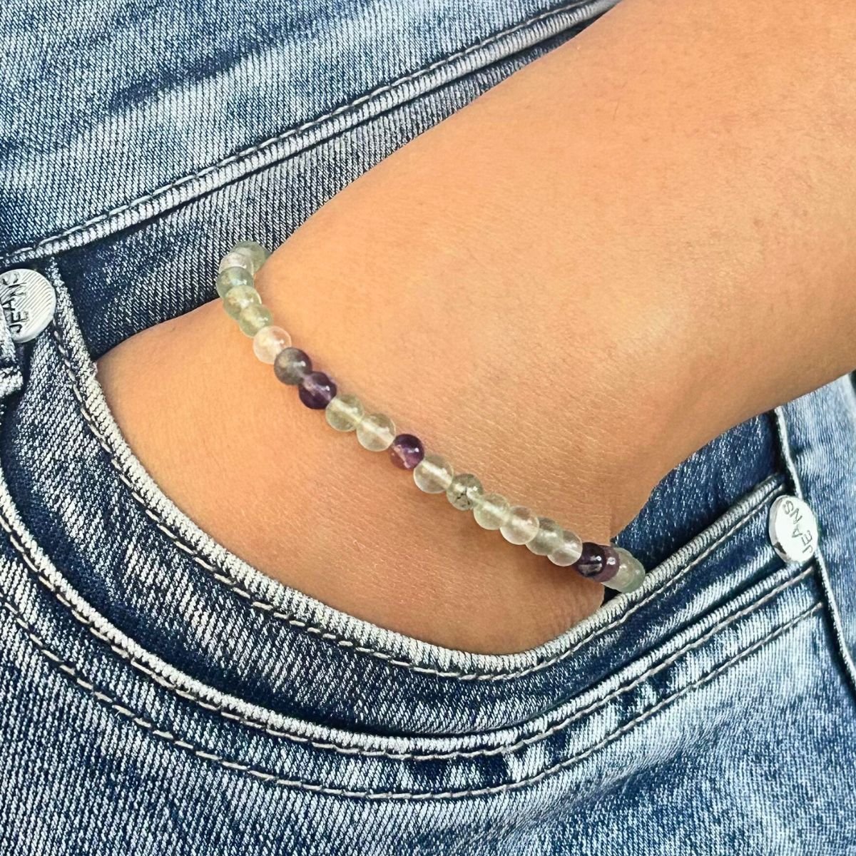 Bracelet 4mm - Fluorite Multicolore