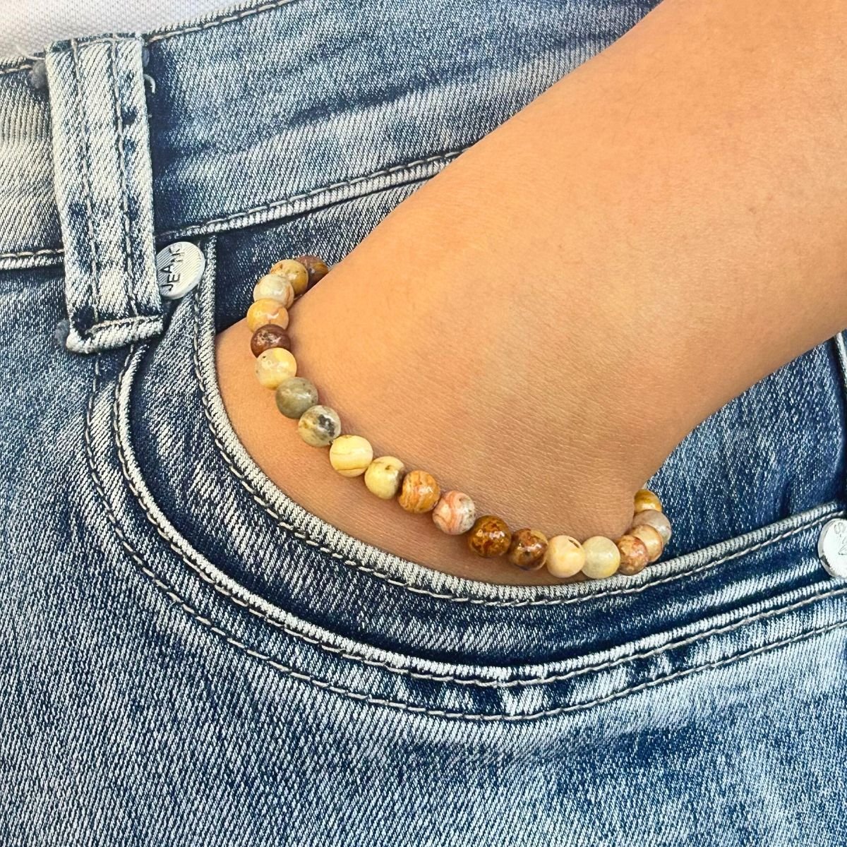 Bracelet 6mm - Agate Crazy Lace