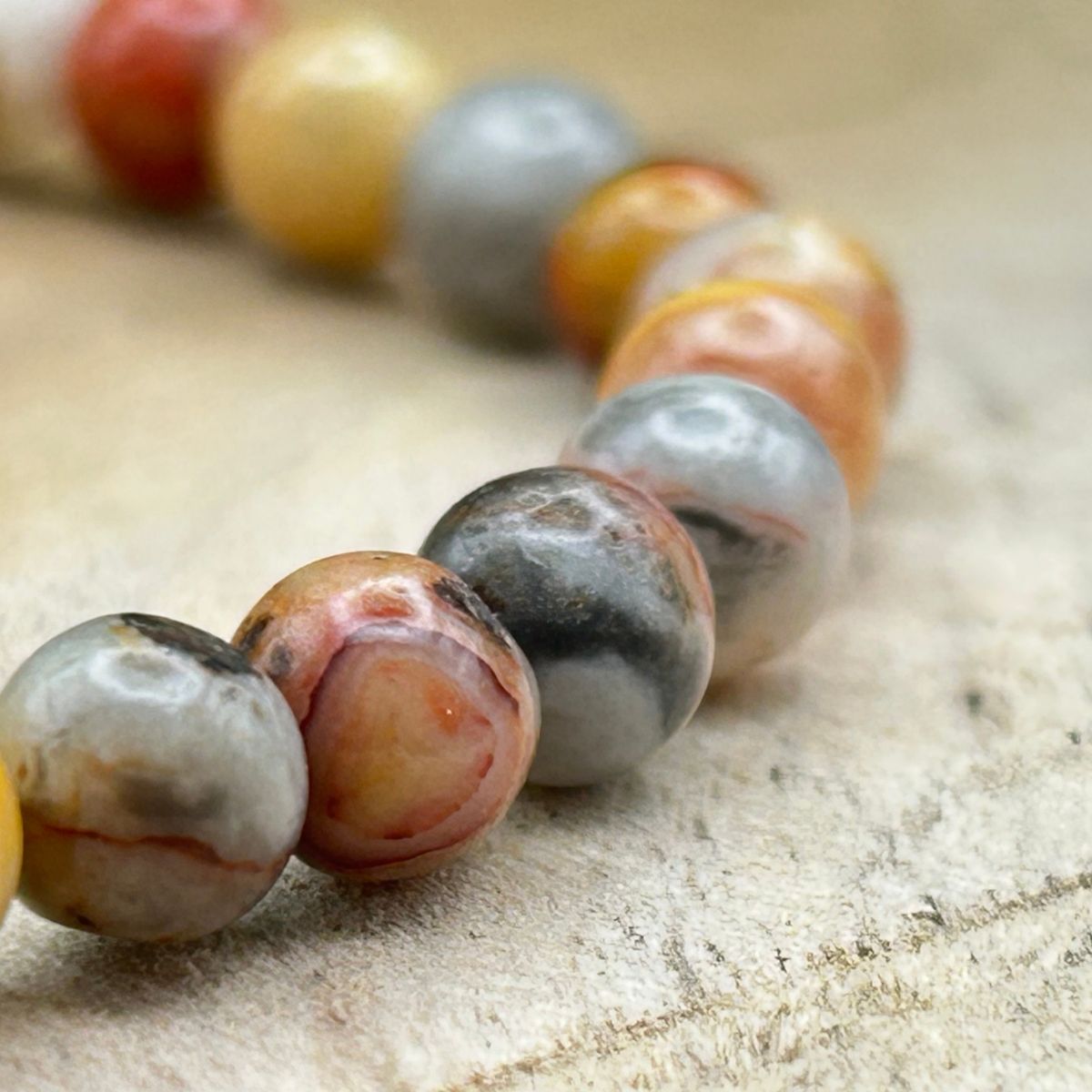 Bracelet 6mm - Agate Crazy Lace