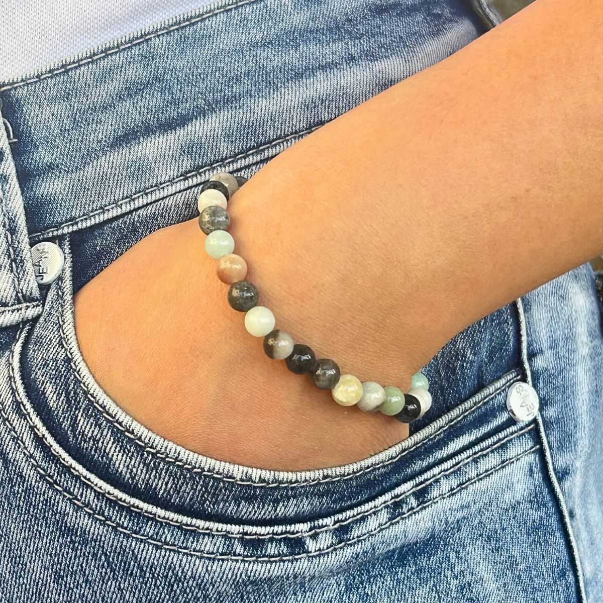 Bracelet 6mm - Amazonite Multicolore