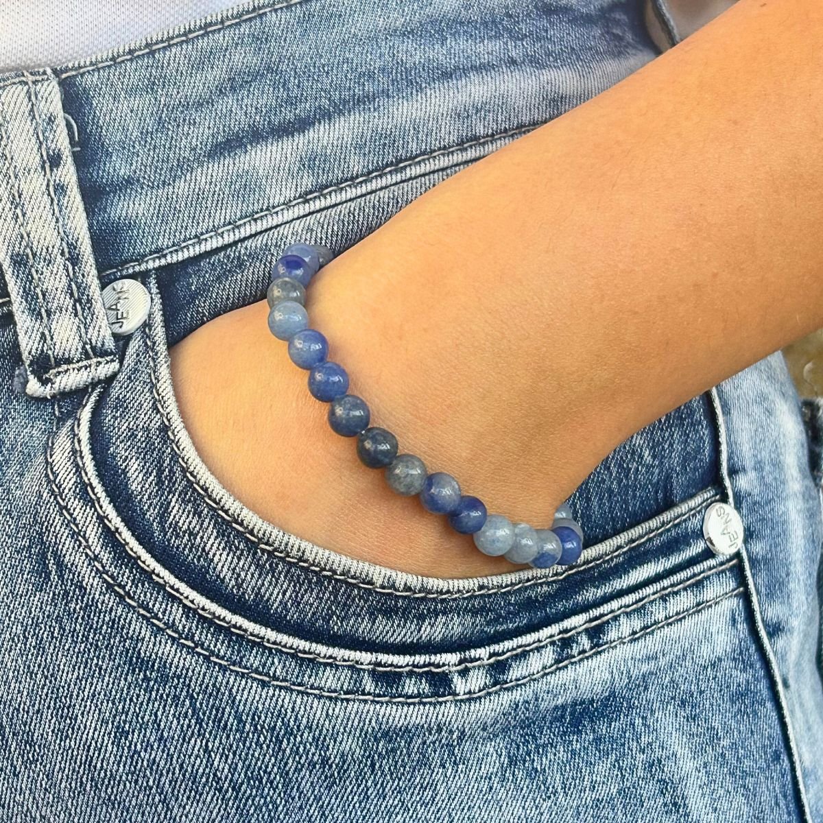 Bracelet 6mm - Aventurine Bleue