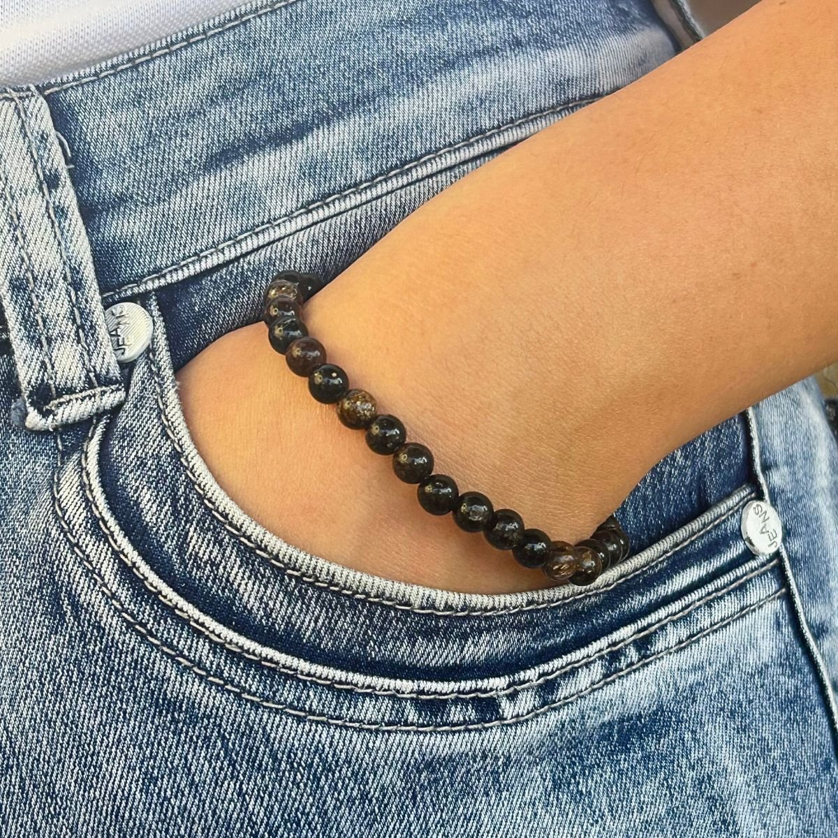 Bracelet 6mm - Biotite