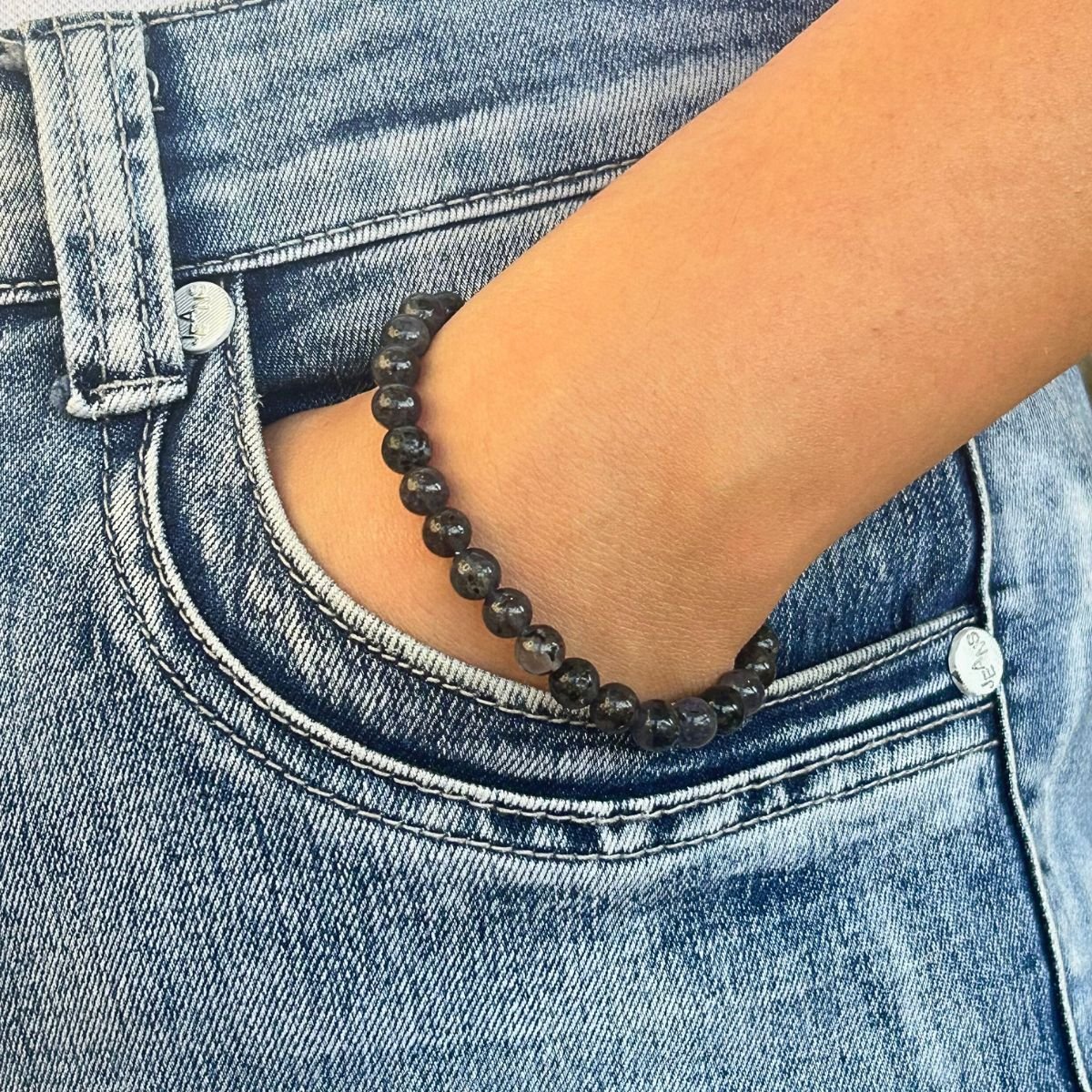 Bracelet 6mm - Cordièrite Lolite