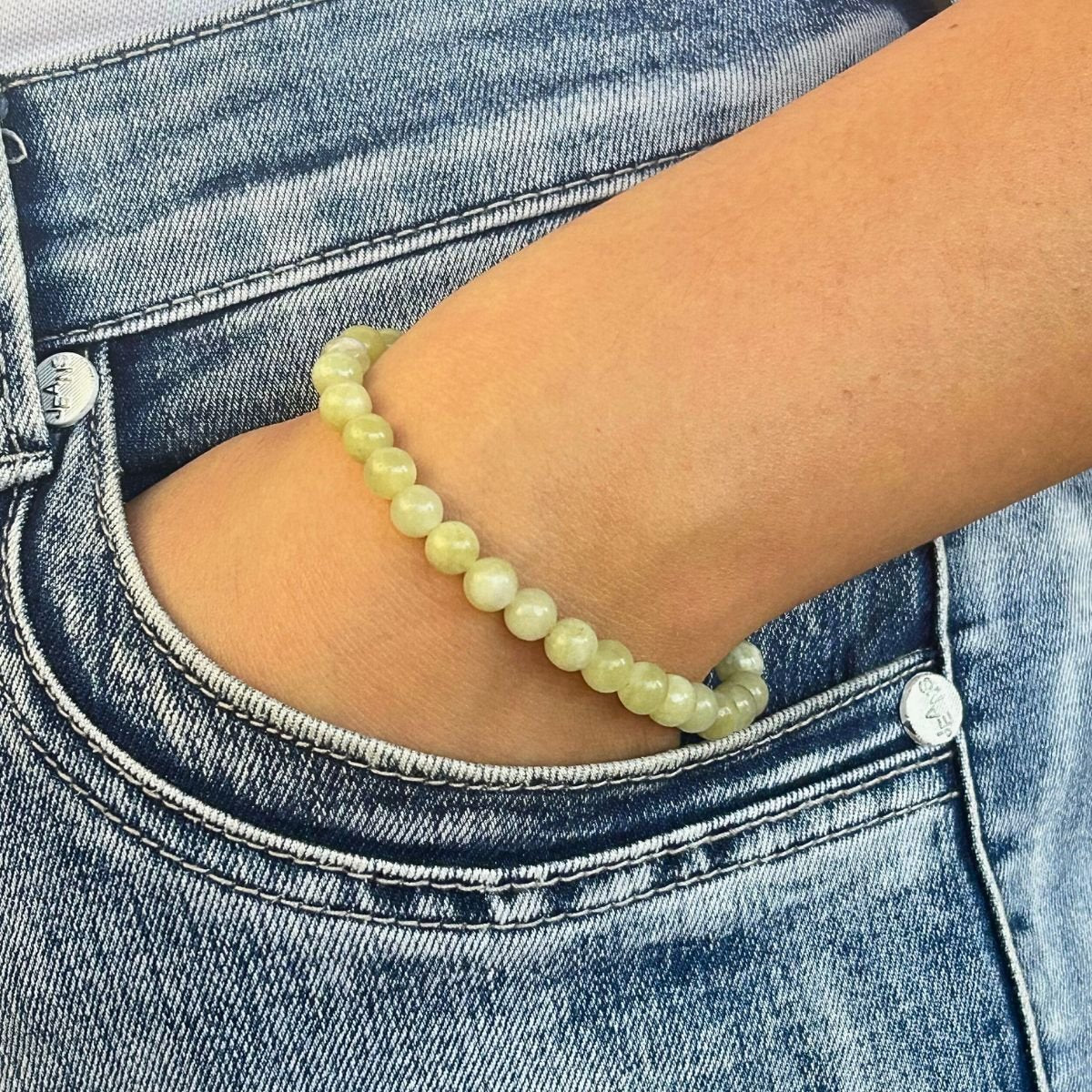 Bracelet 6mm - Jade de Chine