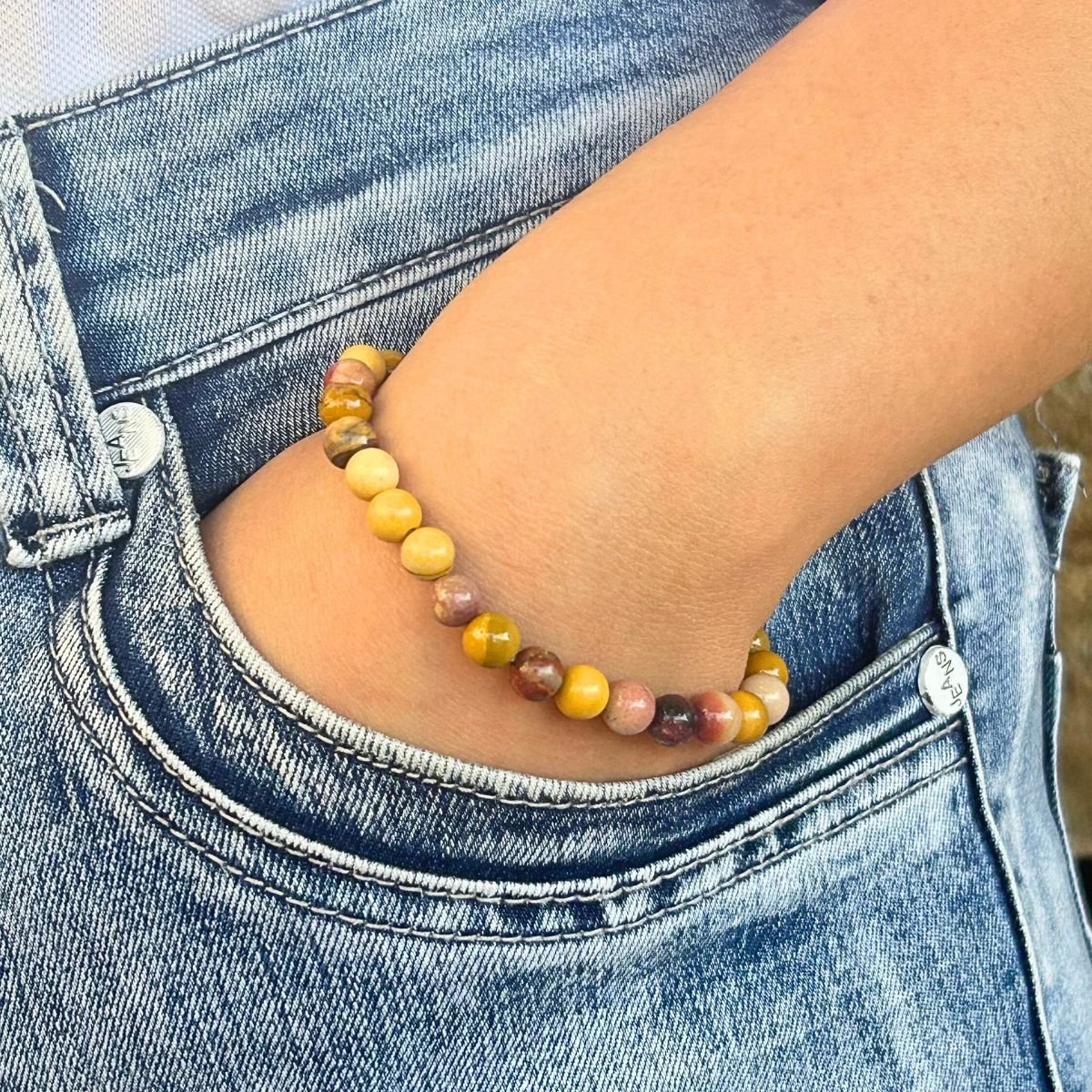 Bracelet 6mm - Jaspe Mokaite