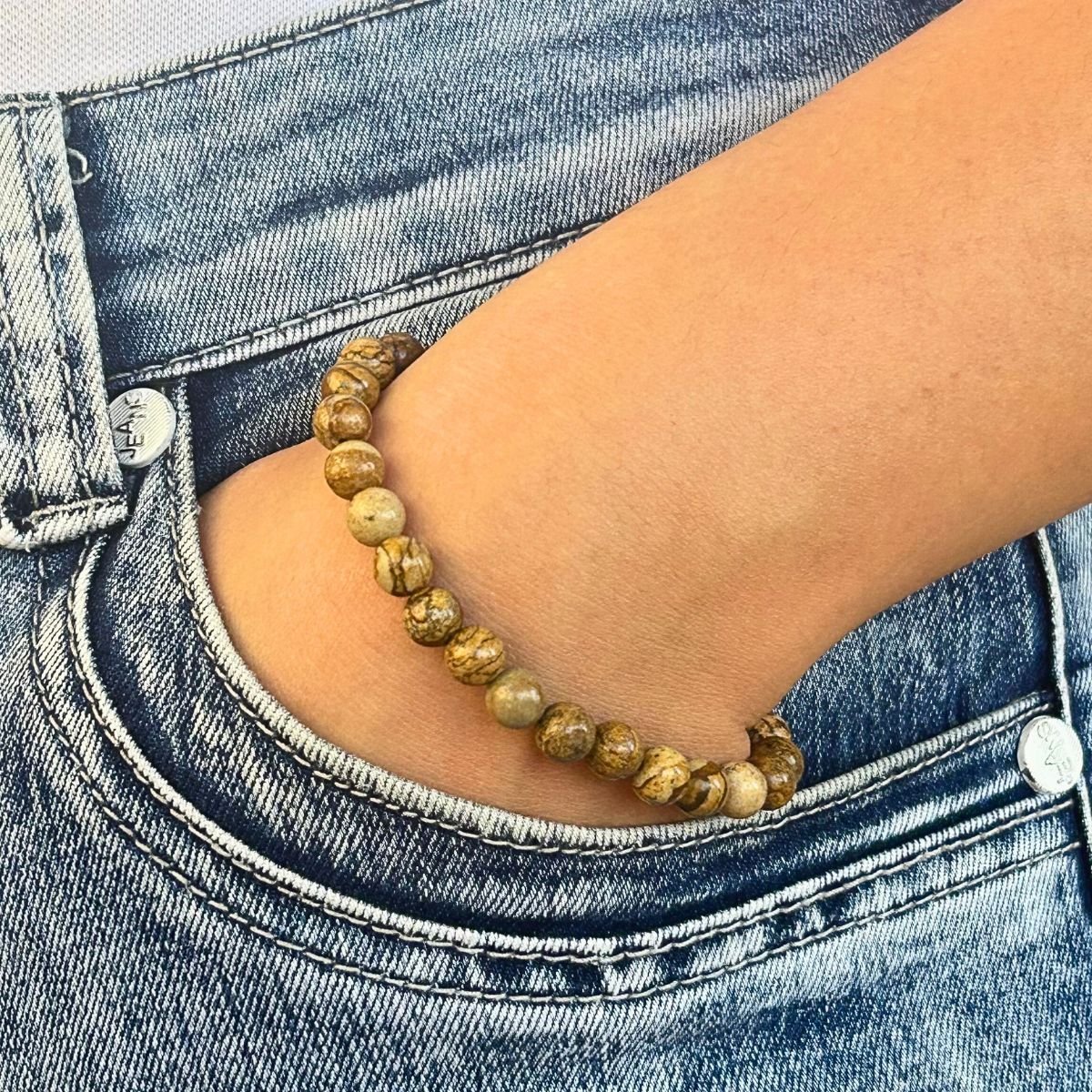 Bracelet 6mm - Jaspe Paysage