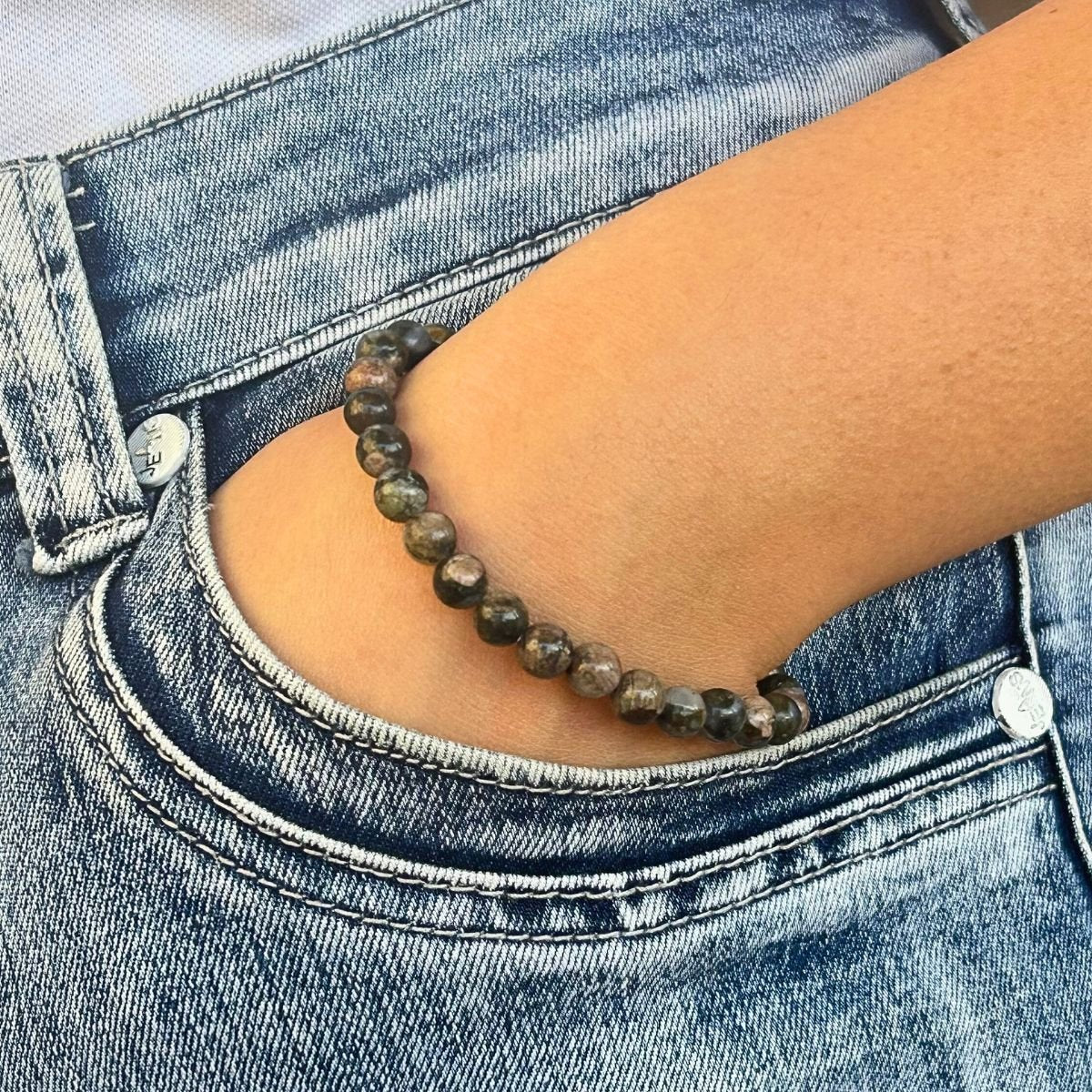 Bracelet 6mm - Libérite Bleue