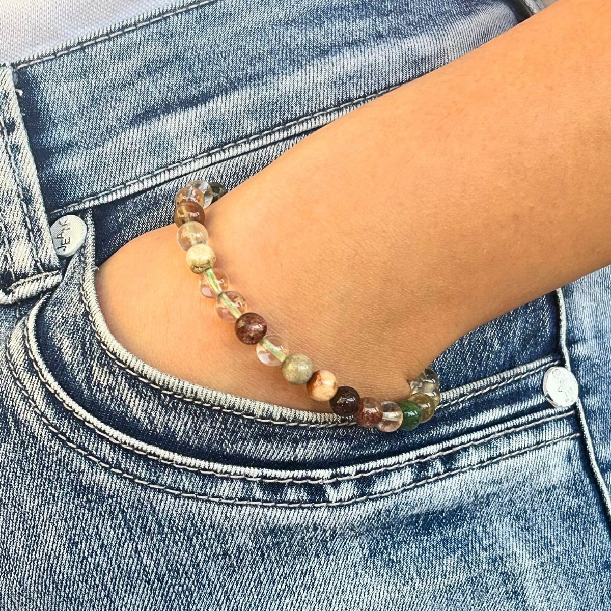 Bracelet 6mm - Lodolite Multicolore