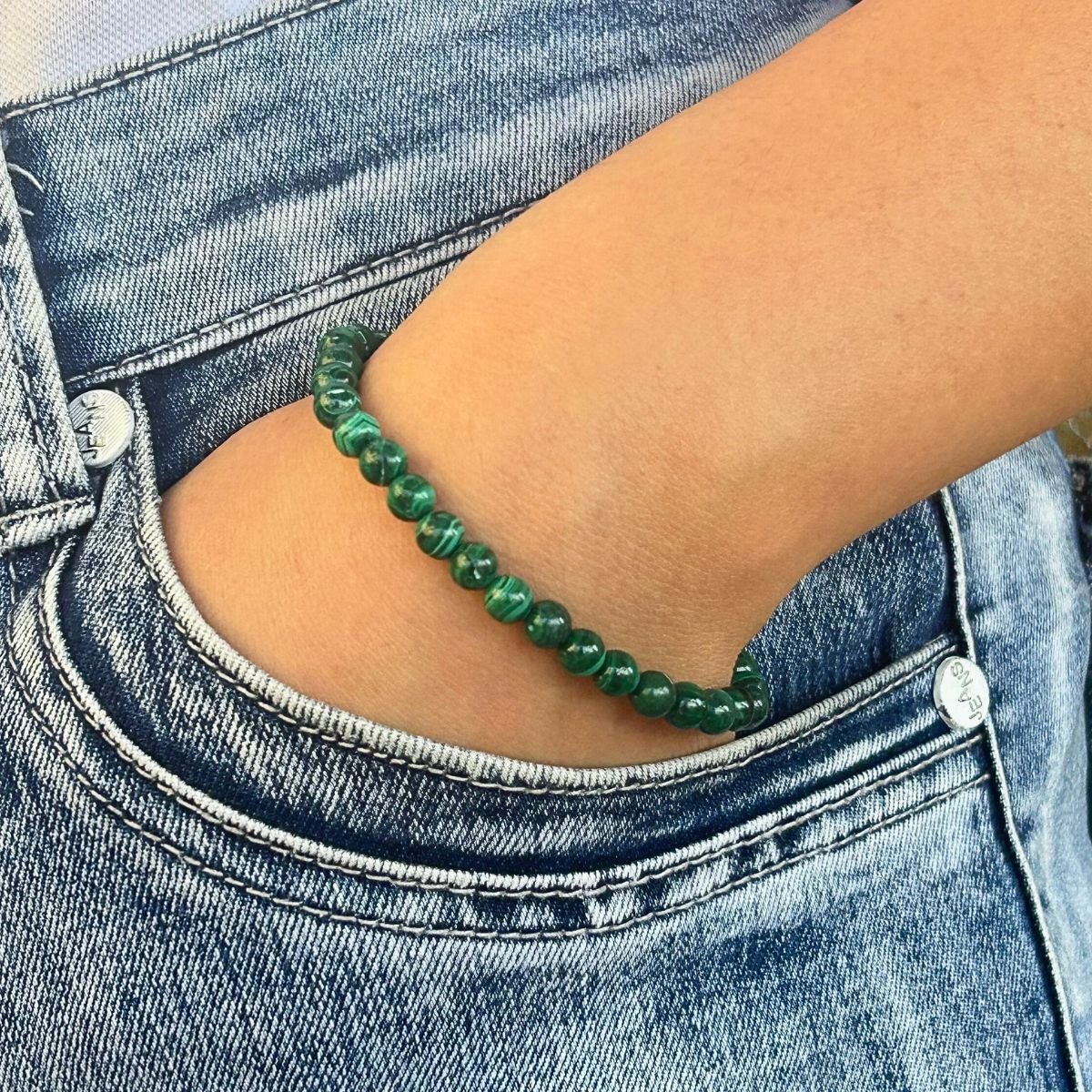 Bracelet 6mm - Malachite