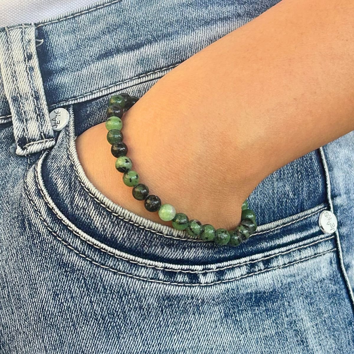 Bracelet 6mm - Rubis Zoïsite