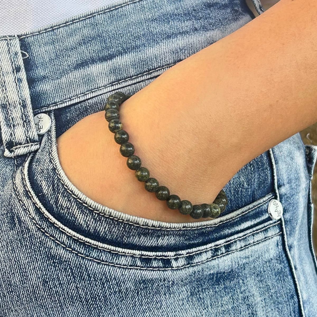 Bracelet 6mm - Serpentine Pérou