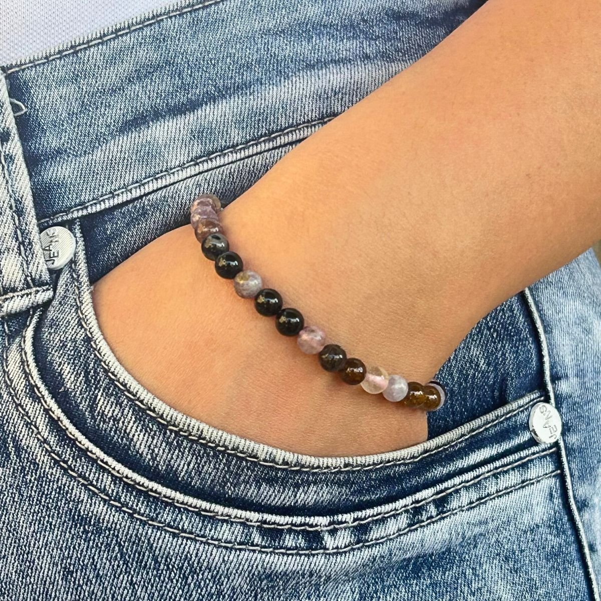 Bracelet 6mm - Tourmaline Multicolore