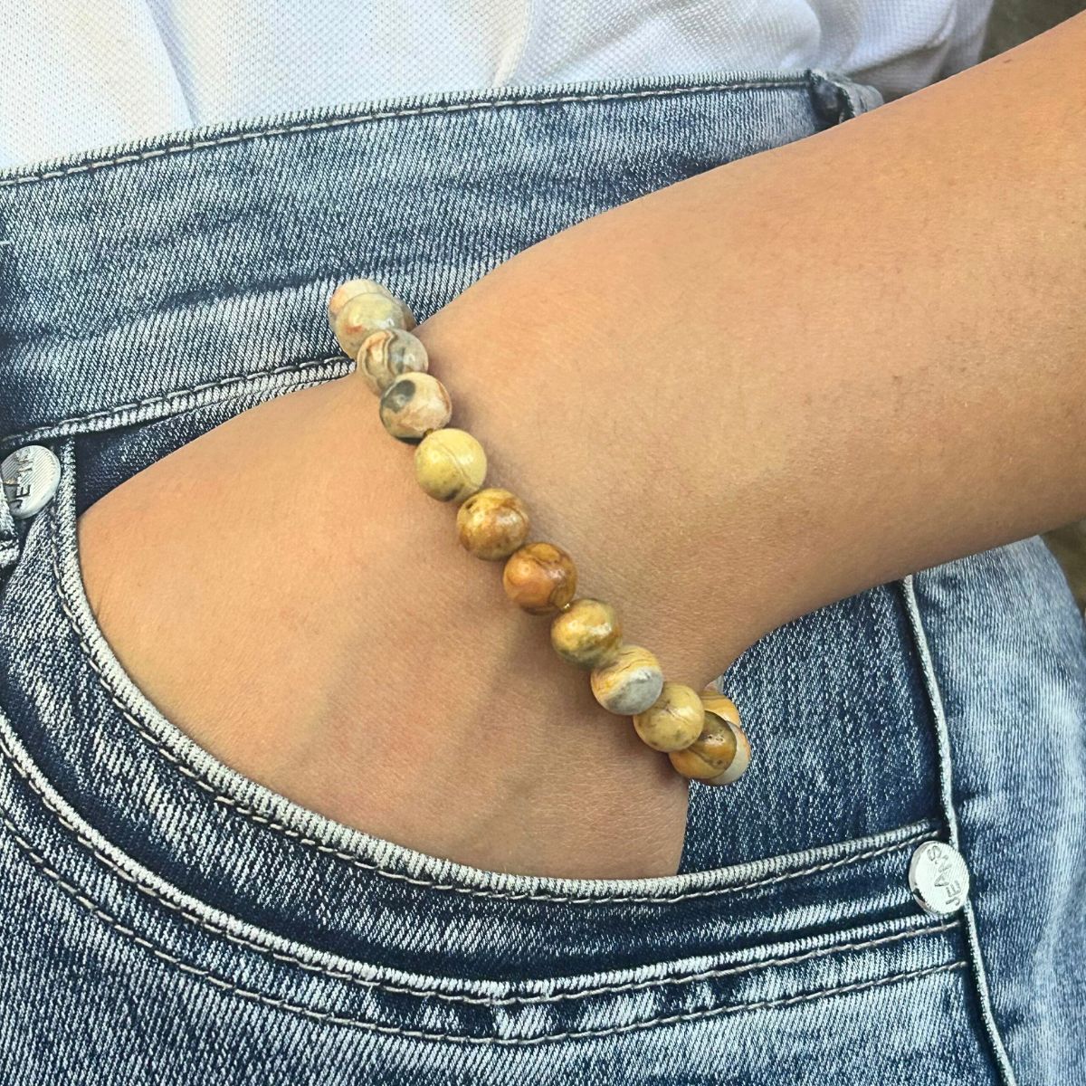 Bracelet 8mm - Agate Crazy Lace