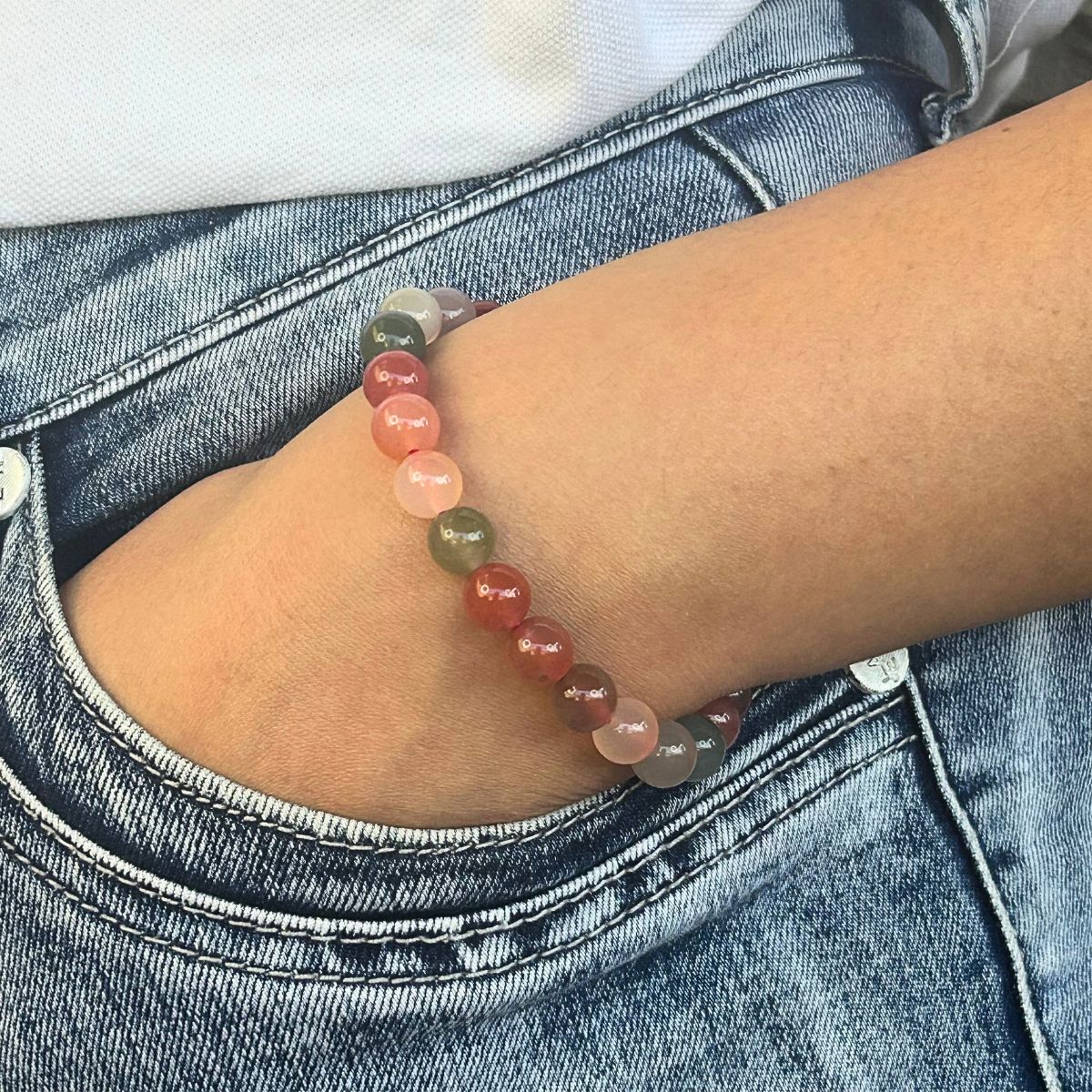 Bracelet 8mm - Agate Multicolore AA