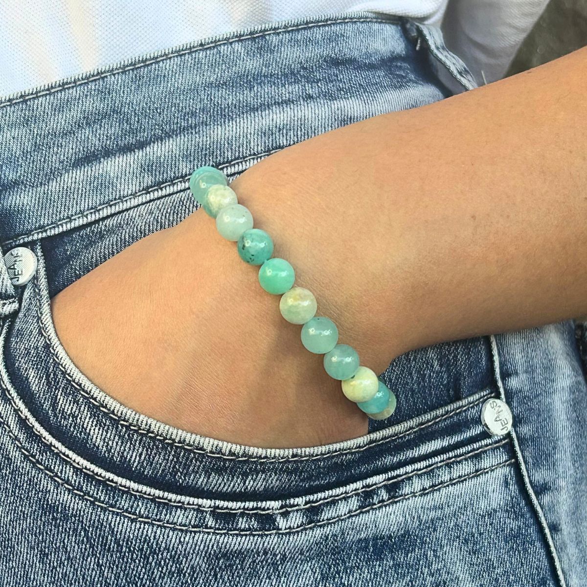 Bracelet 8mm - Amazonite Pérou