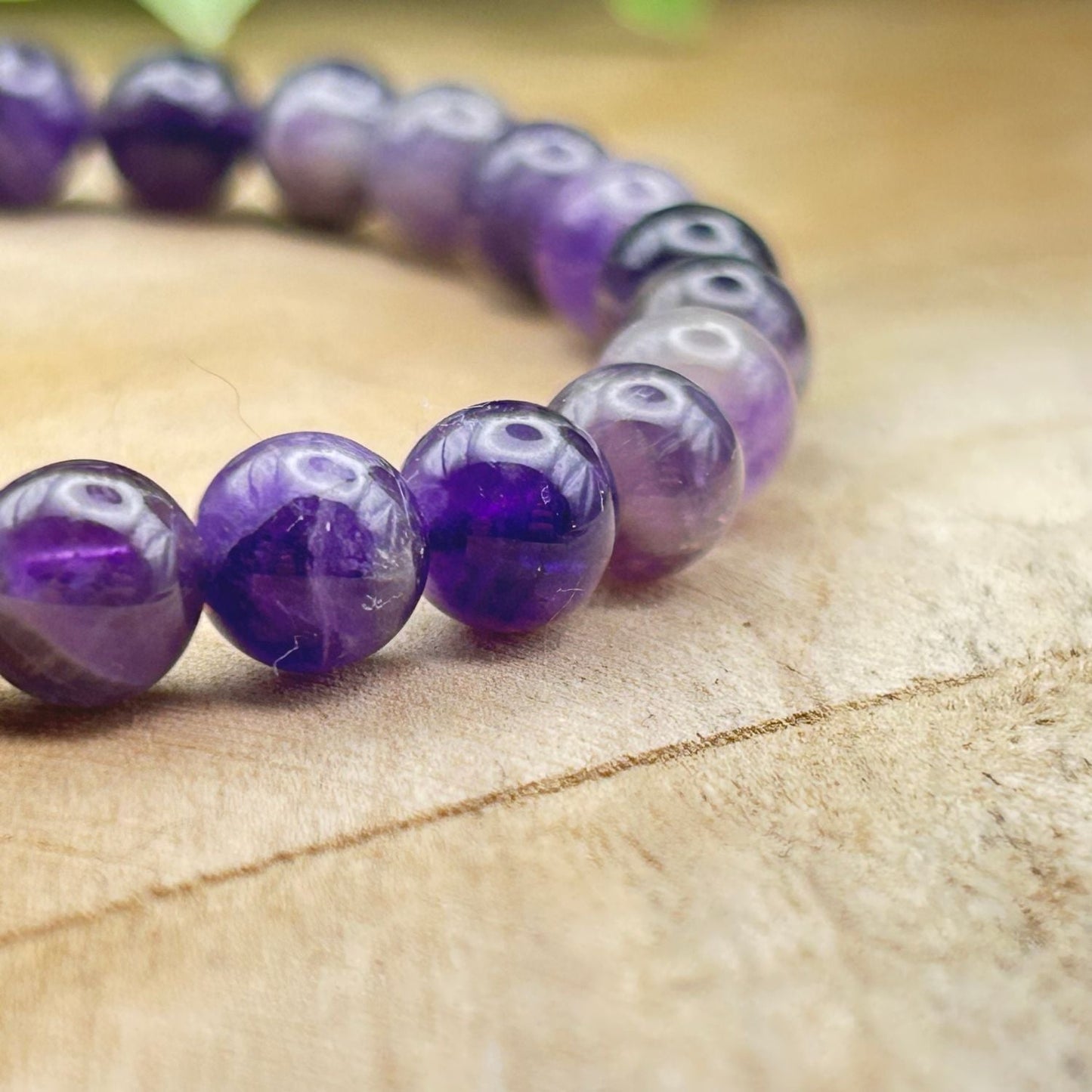 Bracelet 8mm - Améthyste rubanée