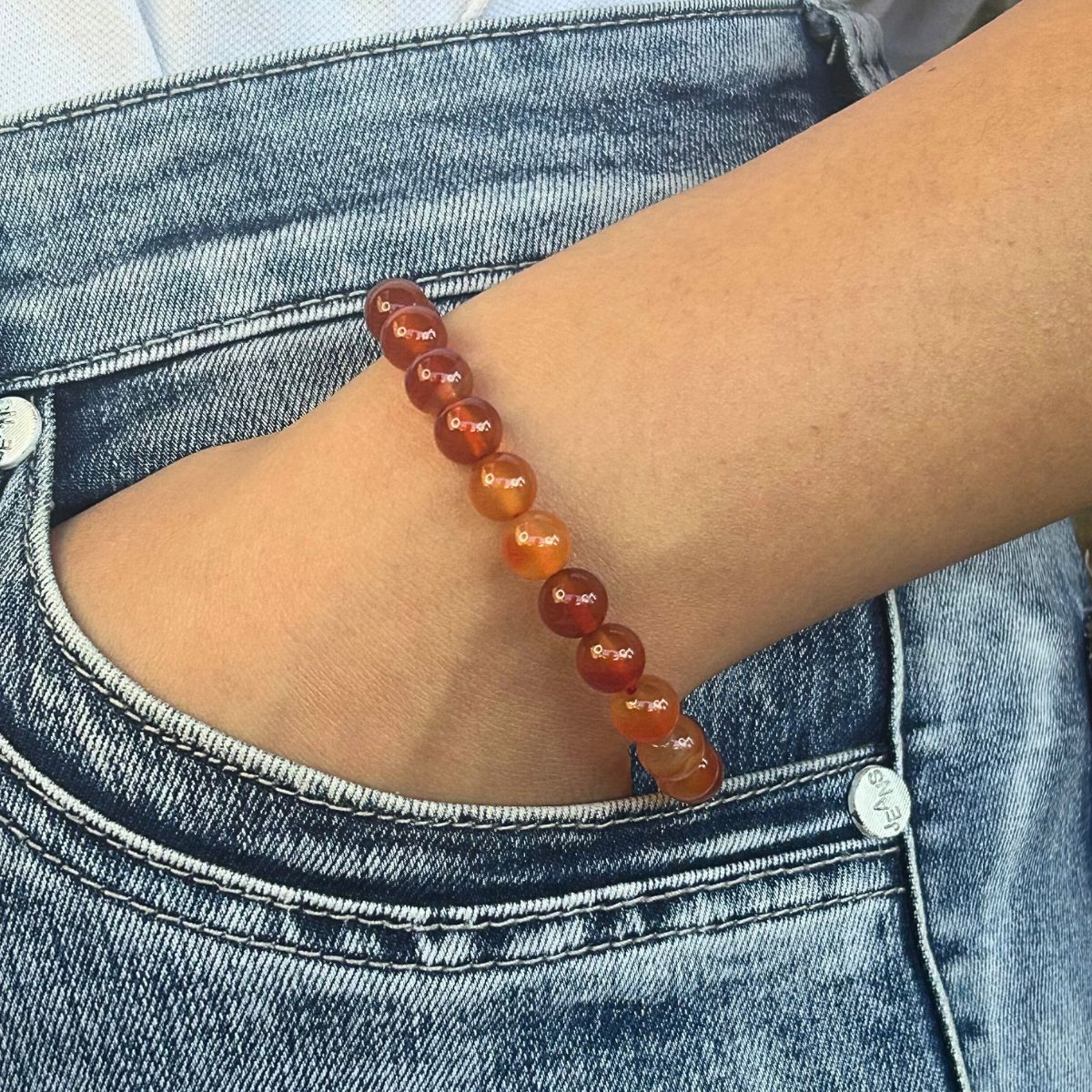 Bracelet 8mm - Cornaline