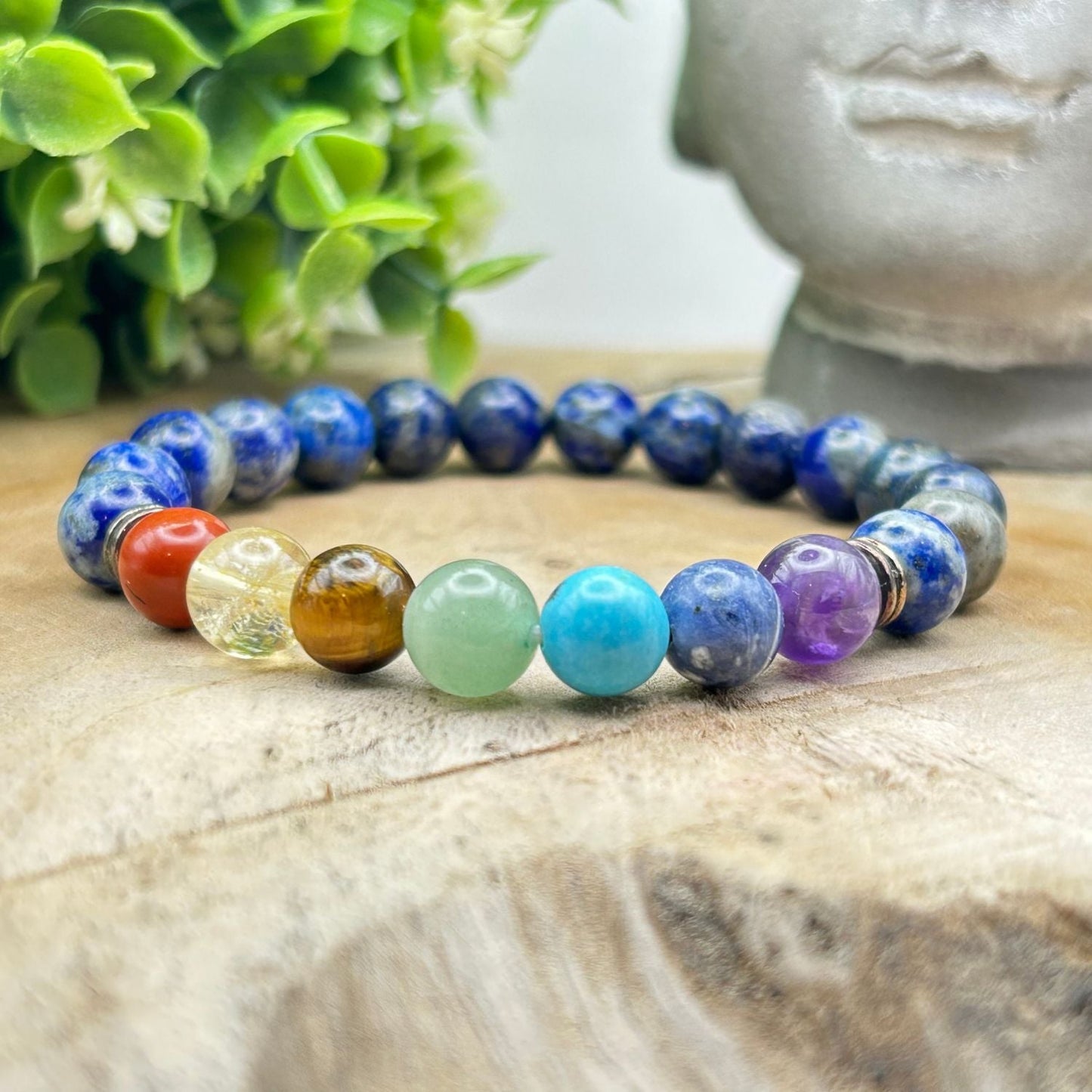 Bracelet 8mm - Lapis-Lazuli 7 Chakras