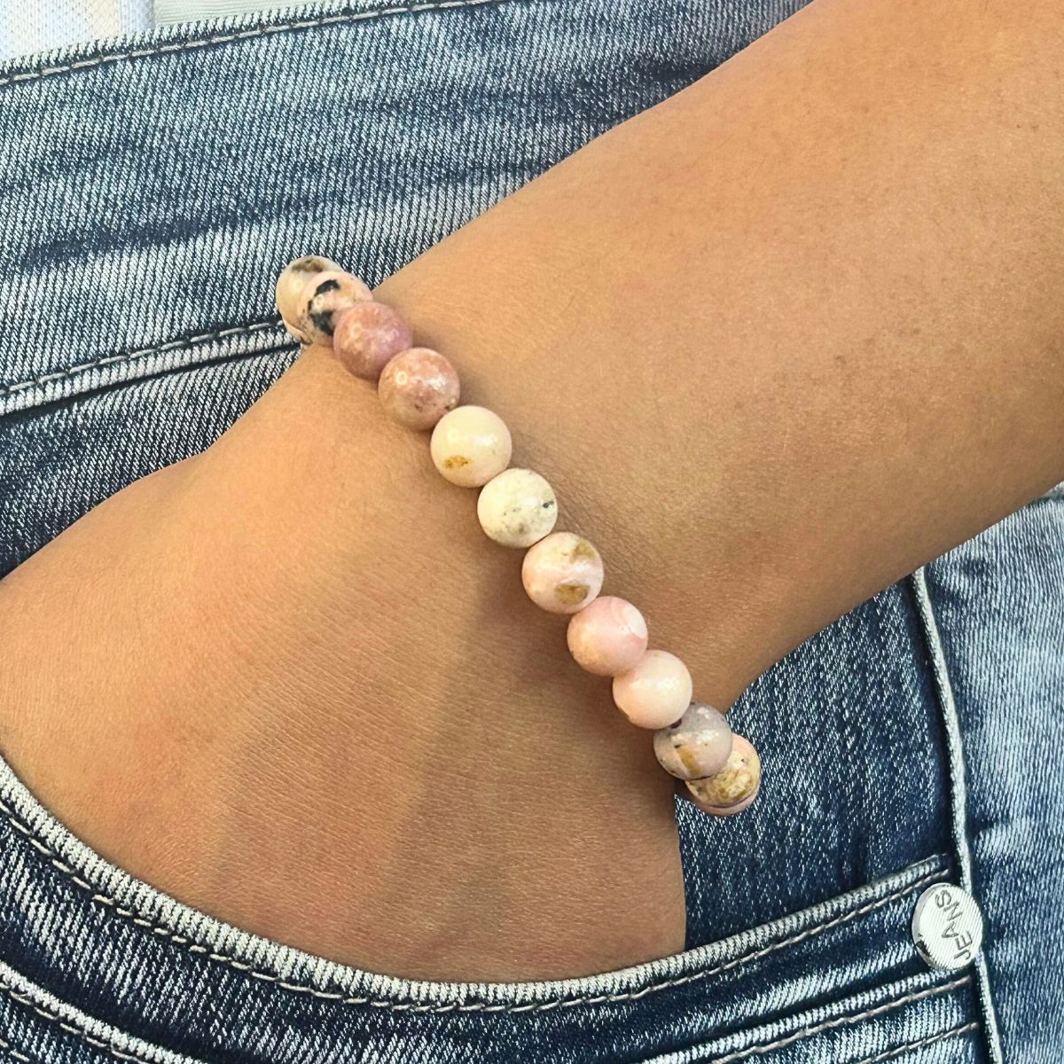 Bracelet 8mm - Opale Rose