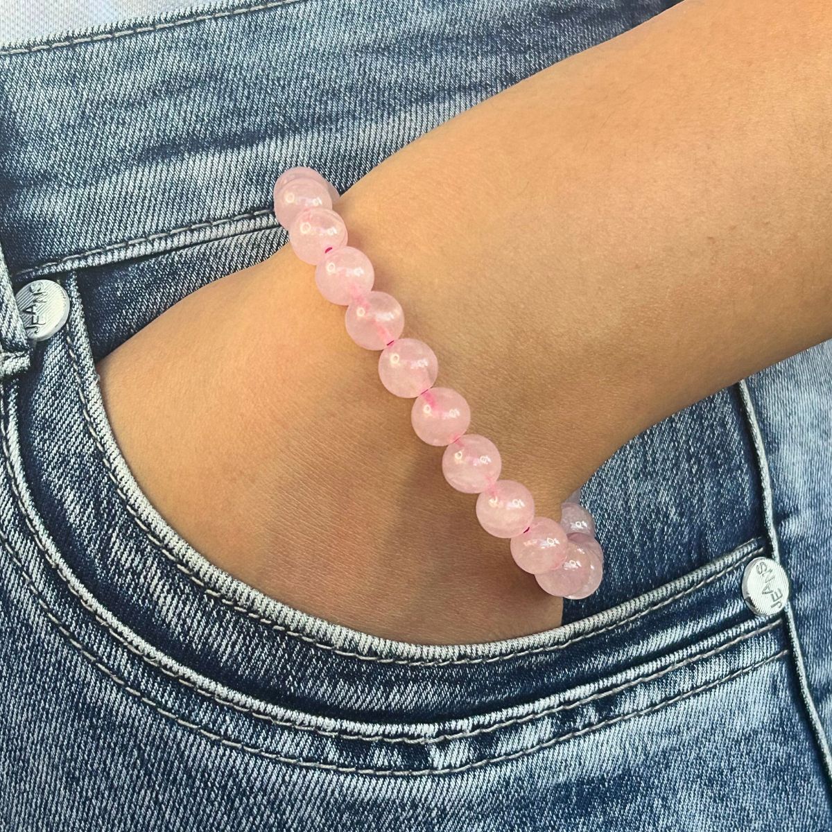 Bracelet 8mm - Quartz Rose