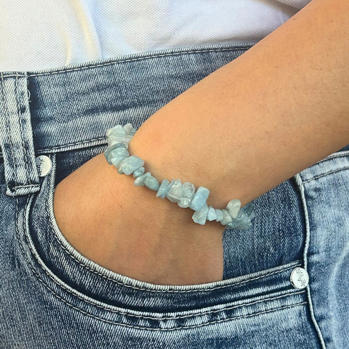 Bracelet chips - Aigue-Marine