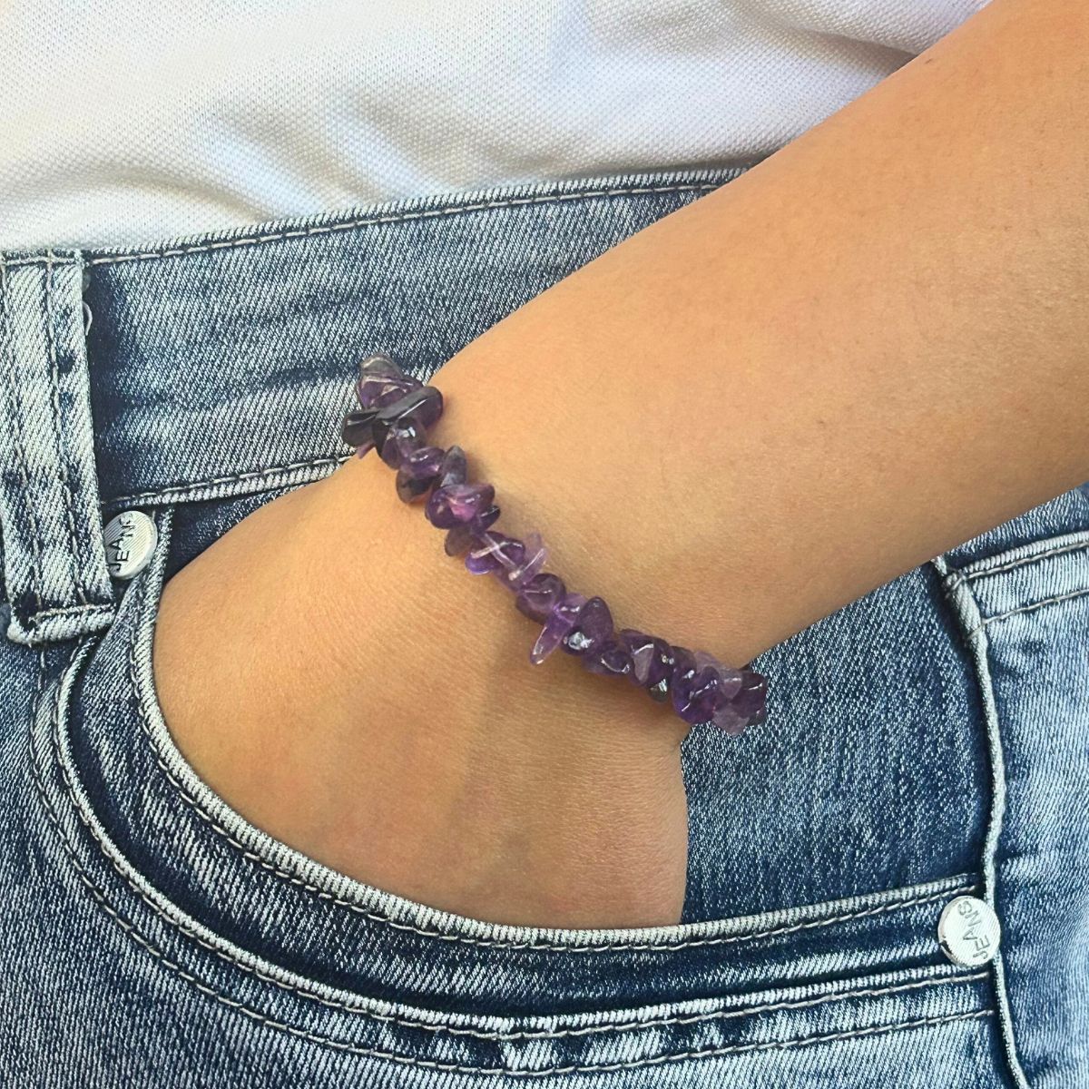 Bracelet chips - Améthyste
