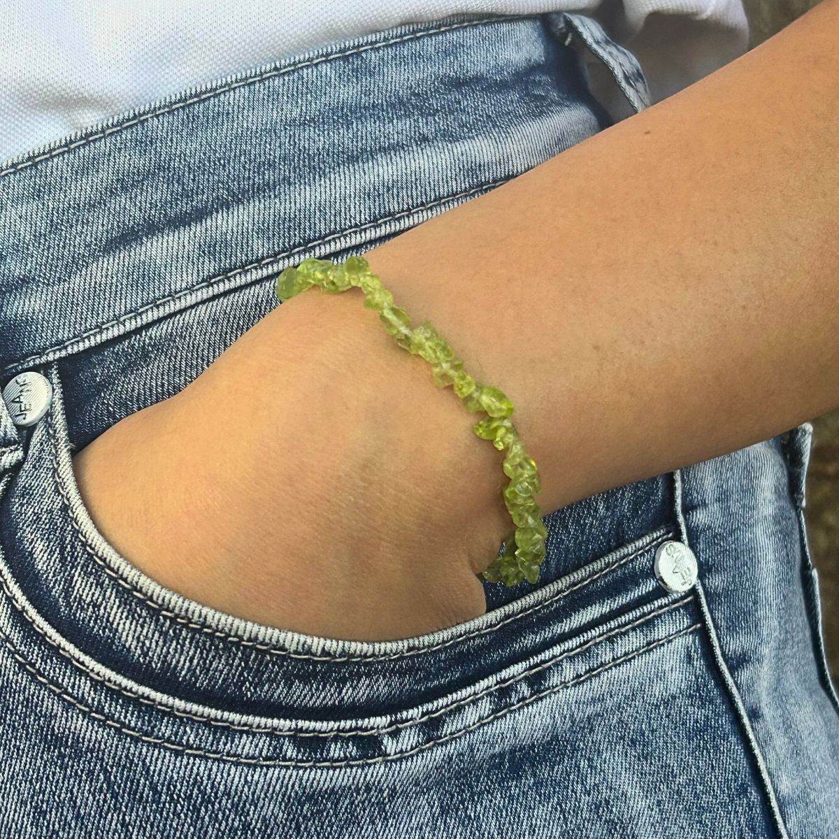 Bracelet chips - Péridot