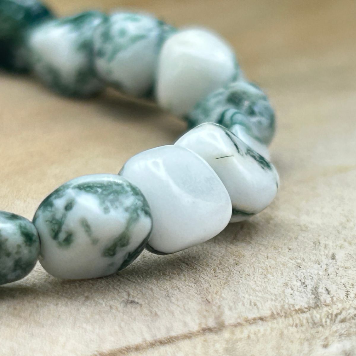 Bracelet Pierres Roulées - Agate Arbre