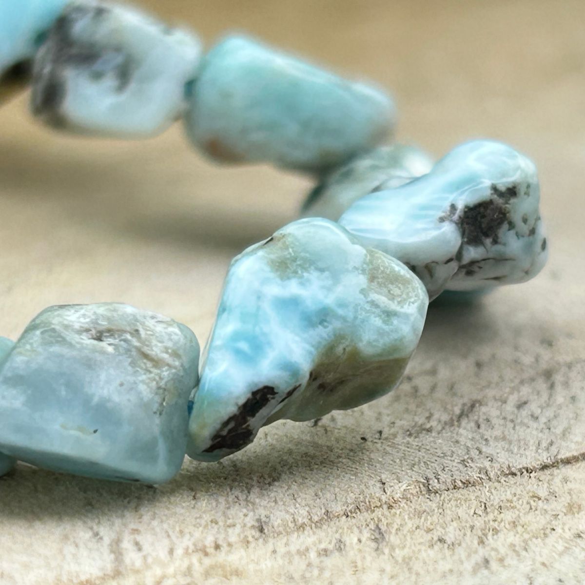 Bracelet Pierres Roulées - Larimar