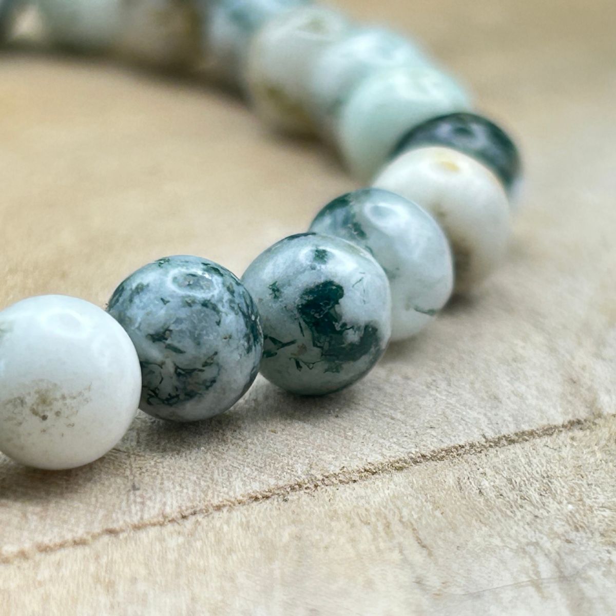 Bracelet 6mm - Agate Arbre