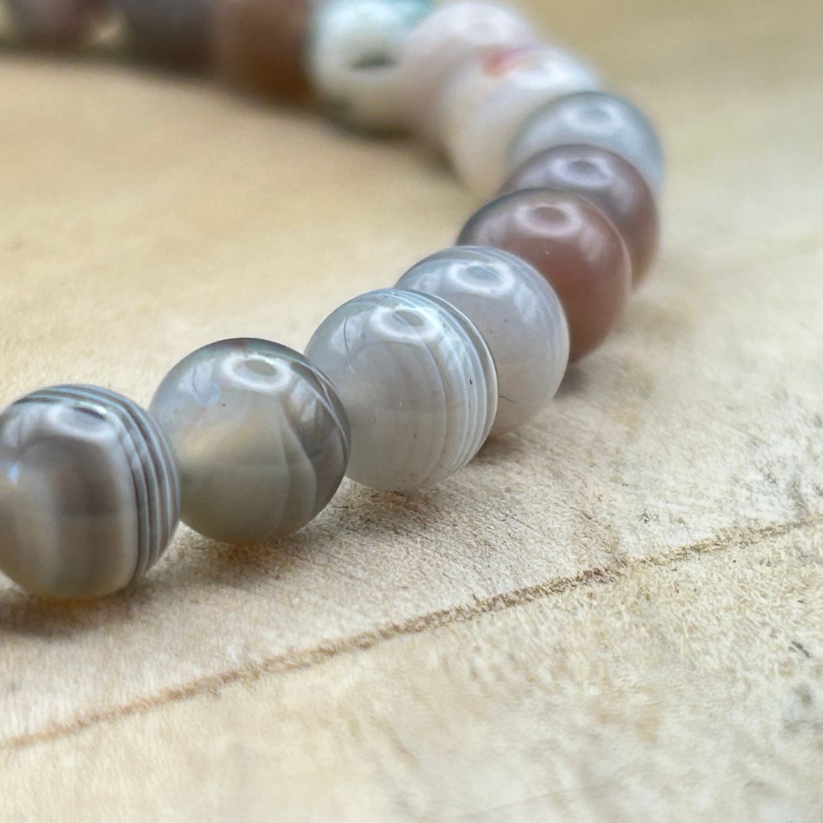 Bracelet 6mm - Agate Botswana AA