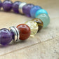 Bracelet 6mm - Améthyste 7 Chakras