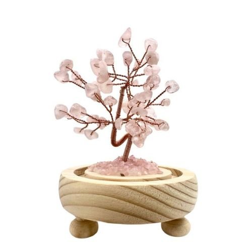 Arbre de vie sous Dôme - Quartz Rose