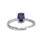 Bague Solitaire - Amethyste AA