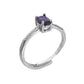 Bague Solitaire - Amethyste AA