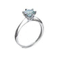 Bague Solitaire Facettée - Moissanite AA