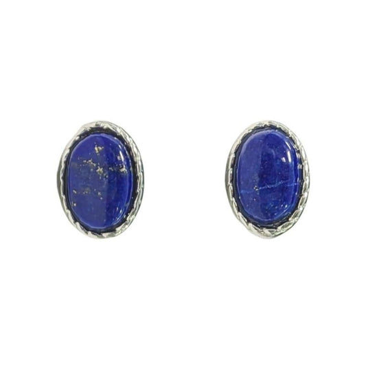 Boucles d'Oreilles Ovale - Lapis Lazuli AA