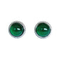Boucles d'Oreilles Ronde - Chrysoprase AA