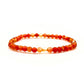 Bracelet 4mm - Cornaline