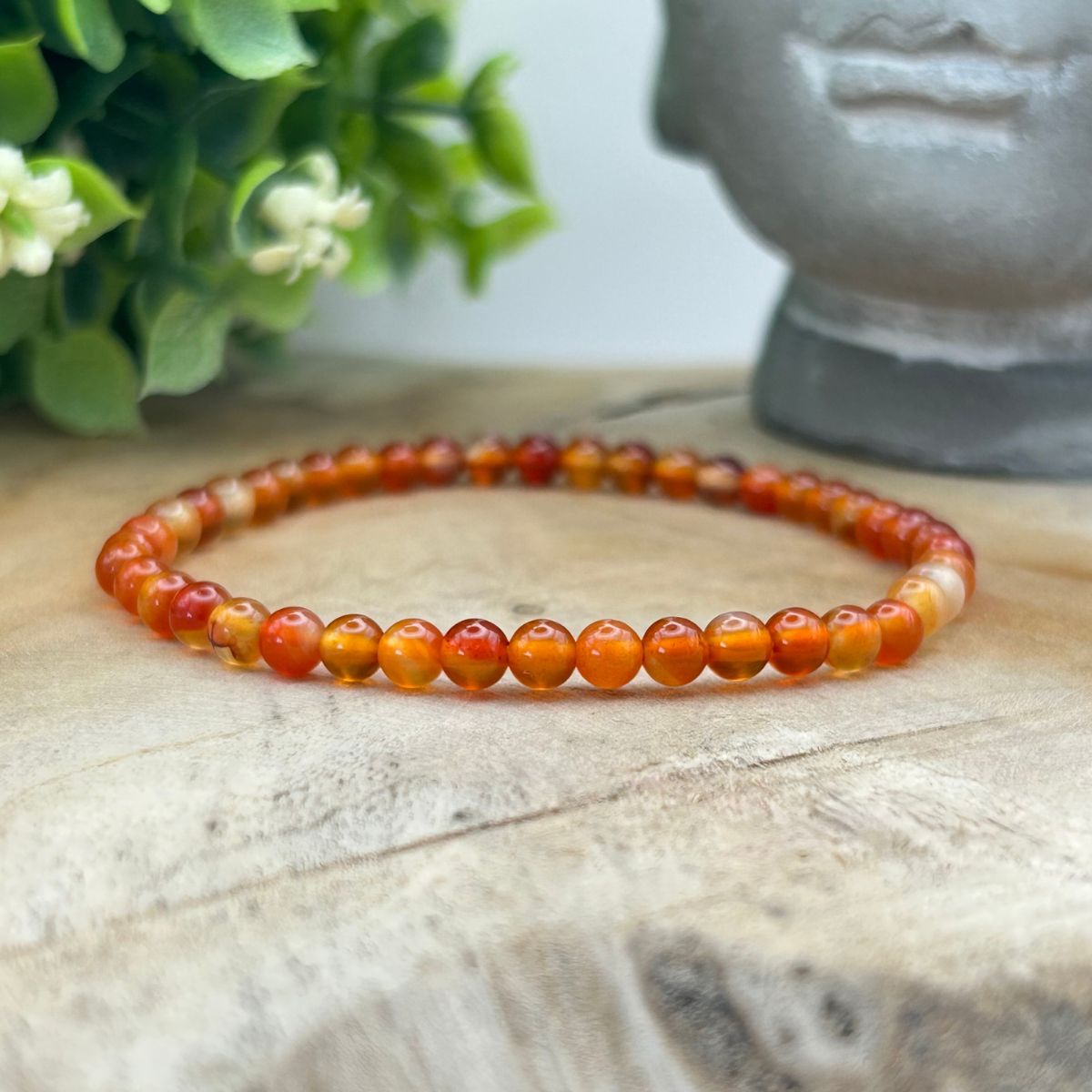 Bracelet 4mm - Cornaline