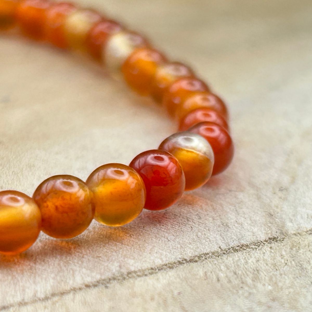 Bracelet 4mm - Cornaline
