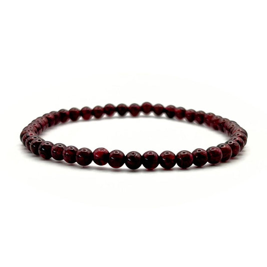 Bracelet 4mm - Grenat Rouge