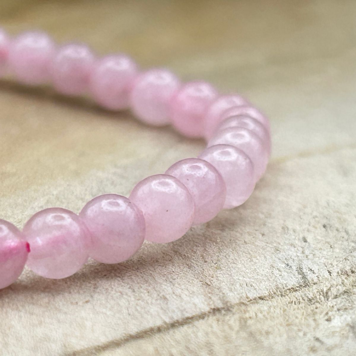 Bracelet 4mm - Quartz Rose