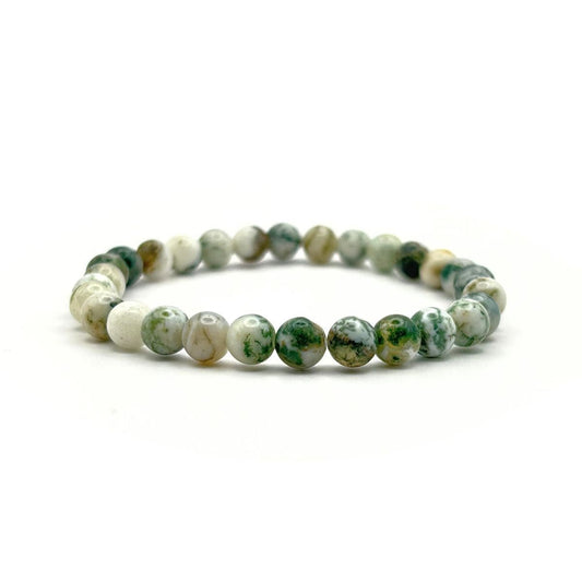 Bracelet 6mm - Agate Arbre