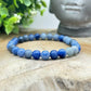 Bracelet 6mm - Aventurine Bleue