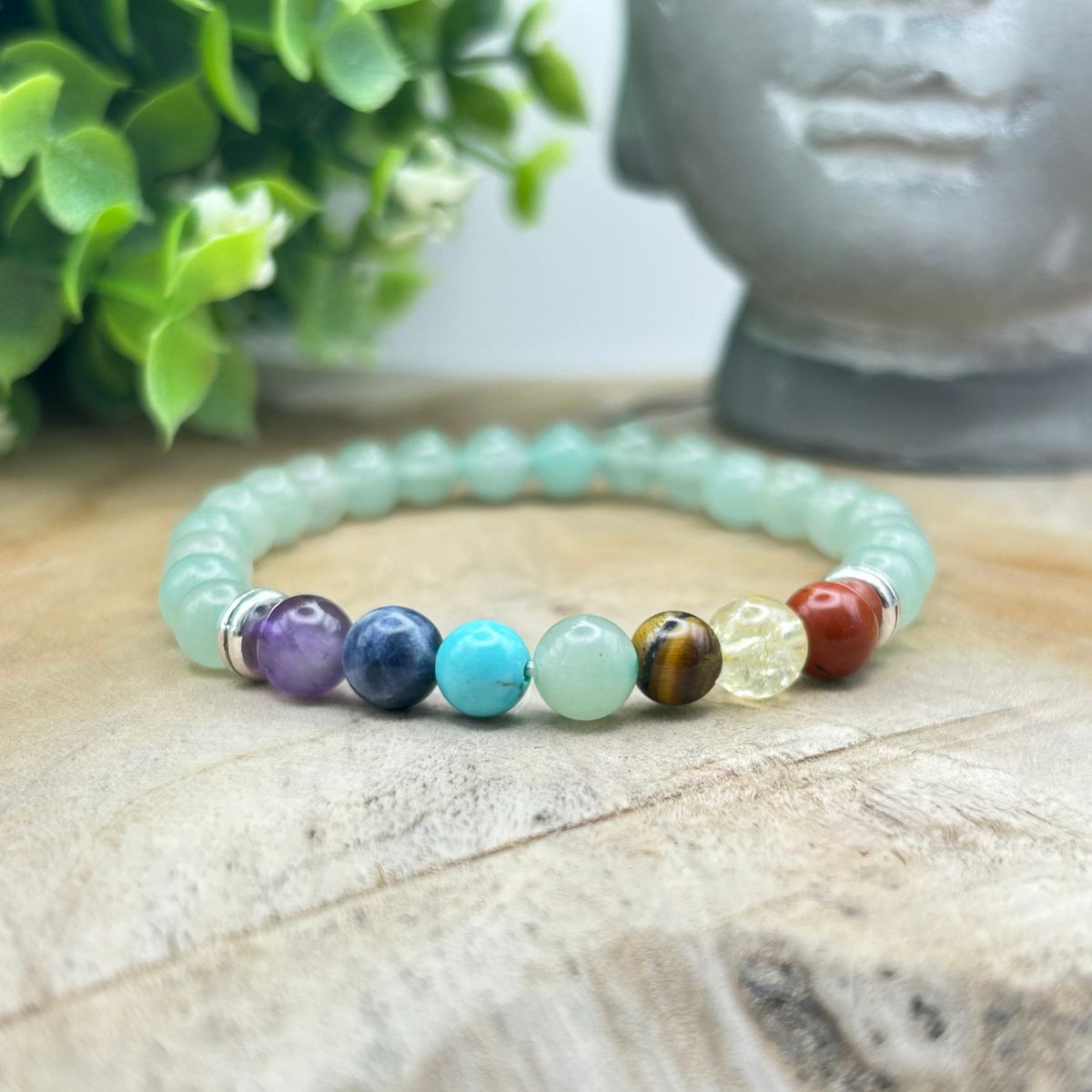 Bracelet 6mm - Aventurine Verte 7 Chakras
