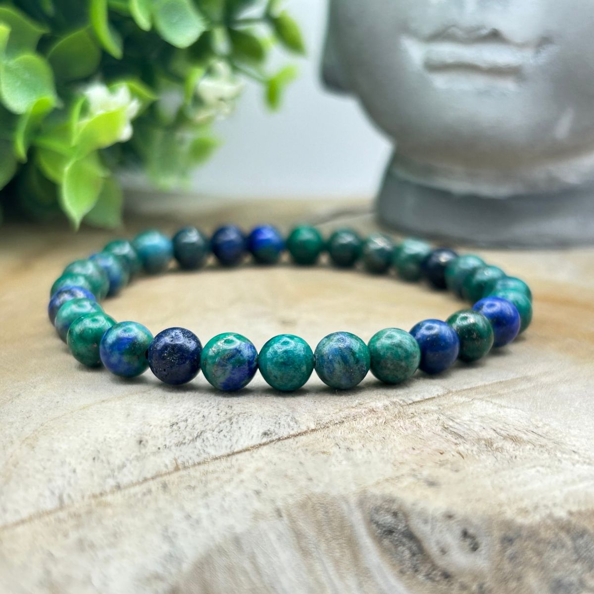 Bracelet 6mm - Azurite & Malachite