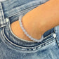 Bracelet 6mm - Calcédoine Bleue AAA