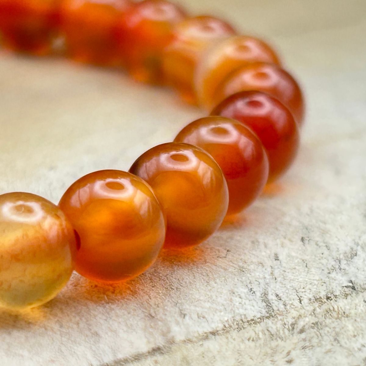 Bracelet 6mm - Cornaline