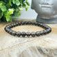 Bracelet 6mm - Cristal de Roche Fumé
